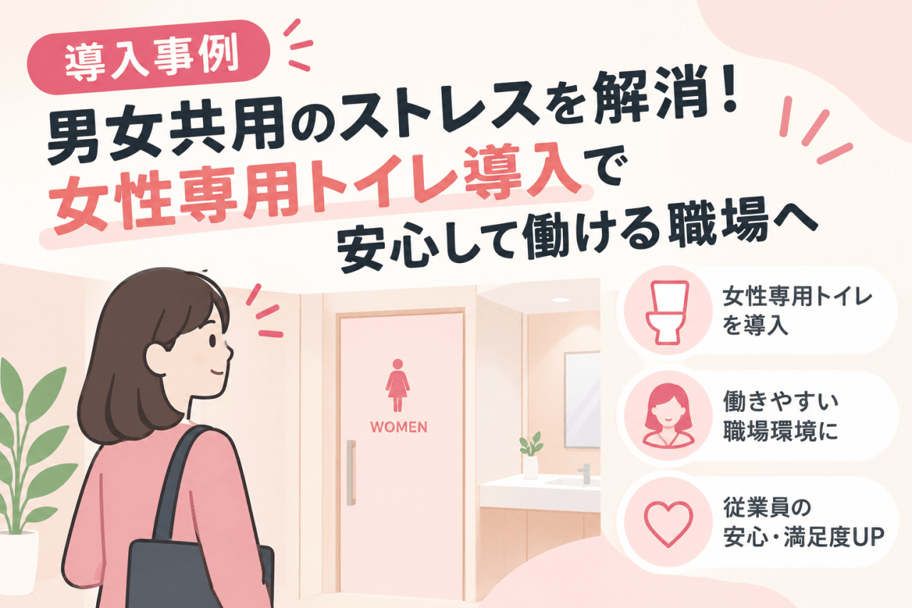 男女共用のストレスを解消：女性専用トイレ導入で“安心して働ける”職場へ